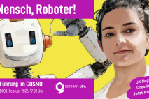 Werbeimage UXDD - COSMO - Mensch, Roboter!
