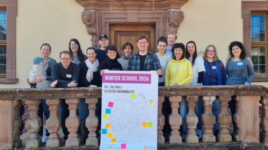 Gruppenfoto der Teilnehmer und Coaches von der Winter School 2026