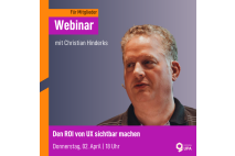 Foto von Andreas Hinderks, darunter steht der Webinar-Titel. 