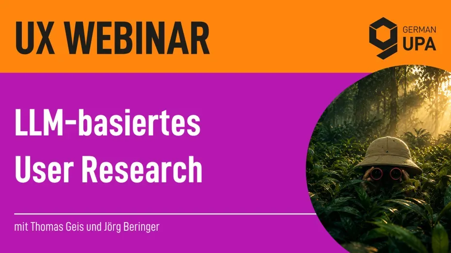 UX Webinar LLM basiertes User Research