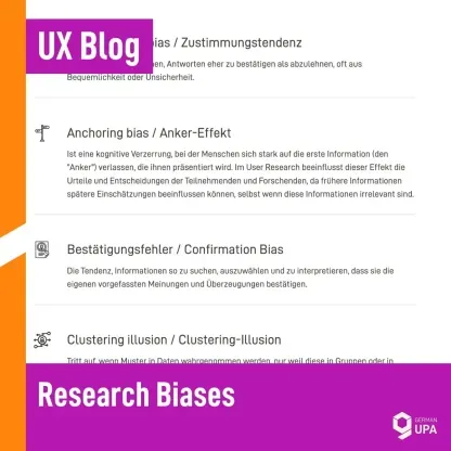 Cover für den UX Blog Beitrag: Research Biases