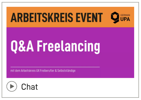 Q&amp;A Session zur UX-Selbstständigkeit (Aufzeichnung)